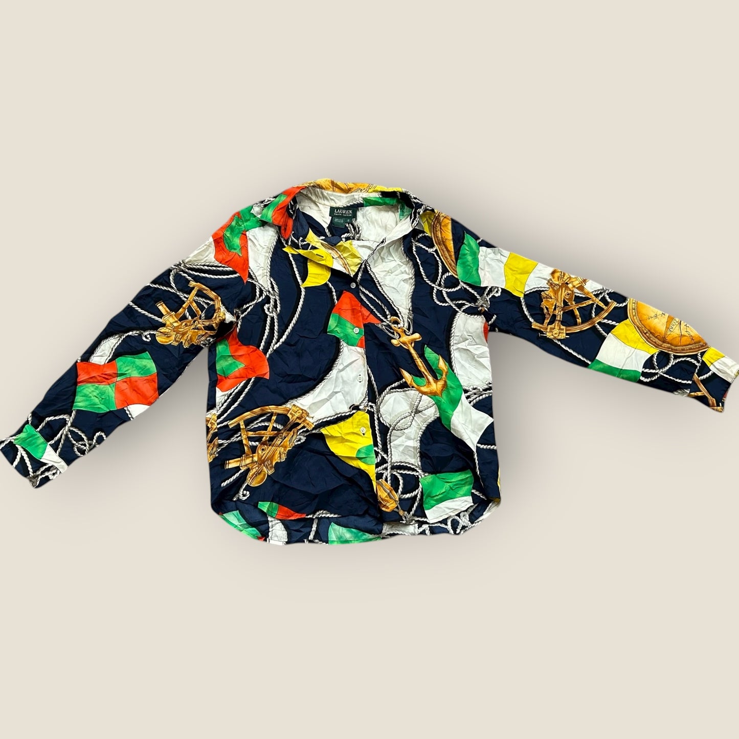 Ralph Lauren Vintage Seidenhemd Größe M